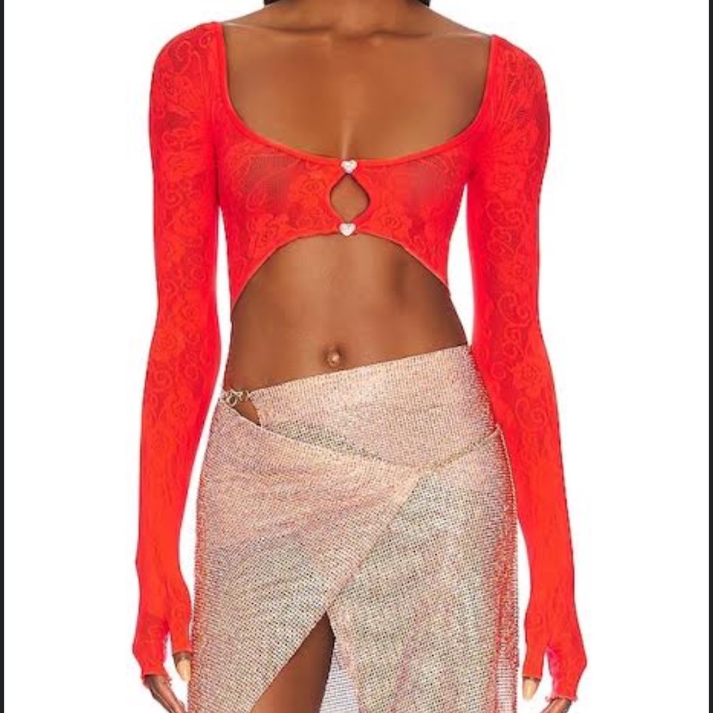 Poster girl Octavia top in Burnt Henna